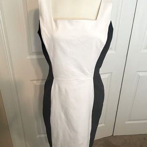 Black and white sheath dress